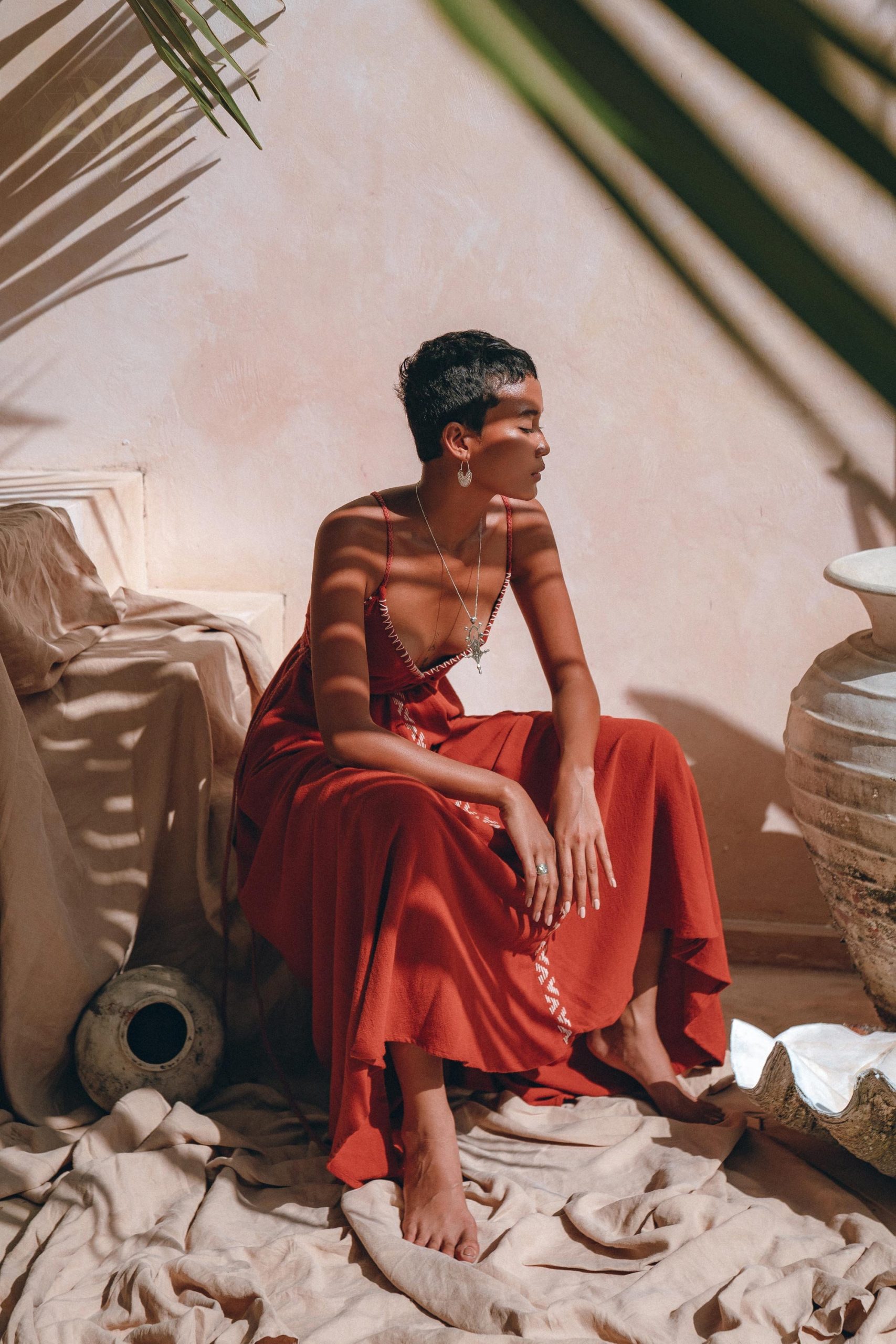 Red Boho Bridesmaid Dress Minimalist Bohemian Adjustable Maxi Red Boho Bridesmaid Dress Minimalist Bohemian Adjustable Maxi