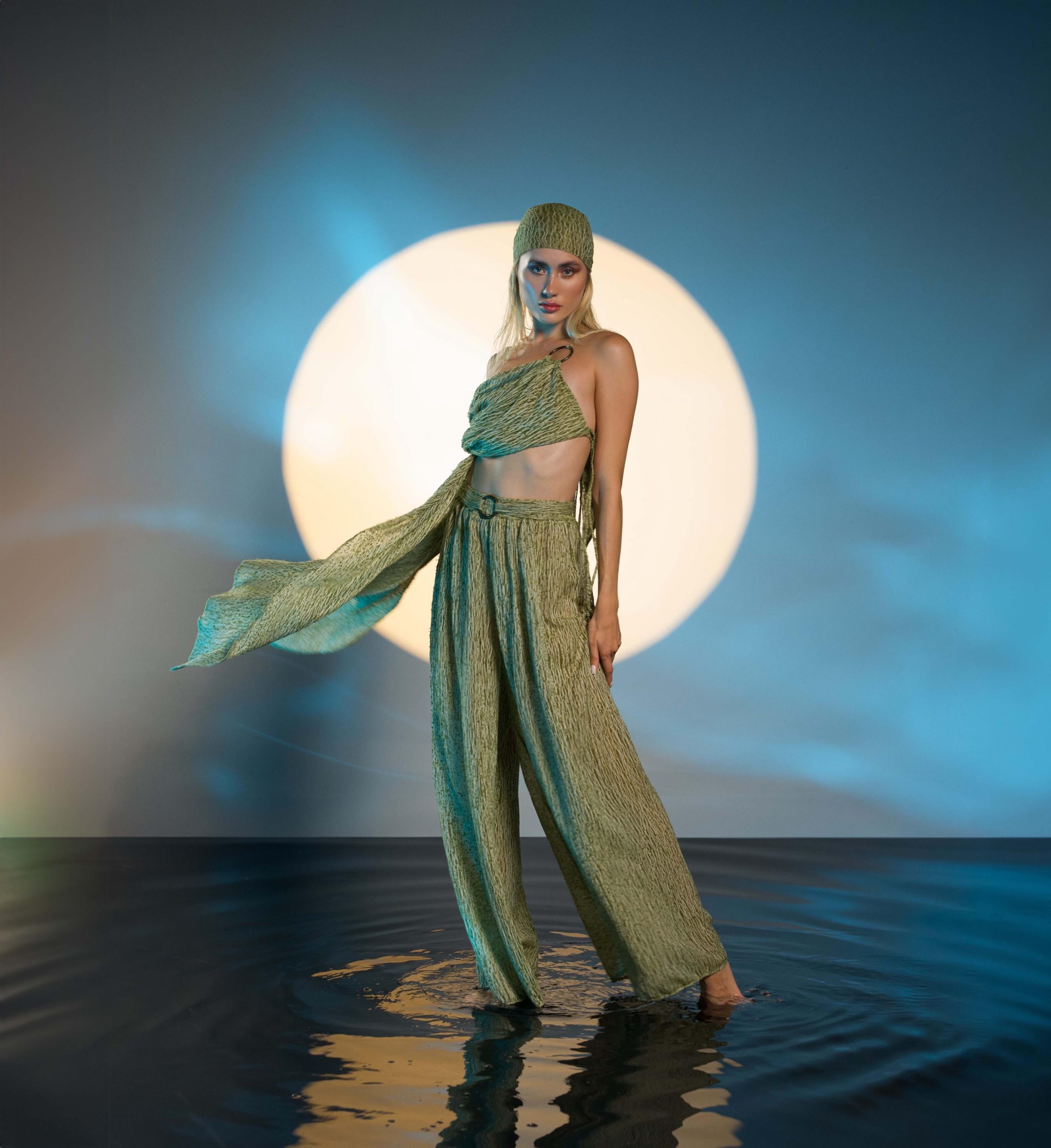 Boho Gypsy Set Pants Top Handwoven Cotton Two Boho Gypsy Set Pants Top Handwoven Cotton Two