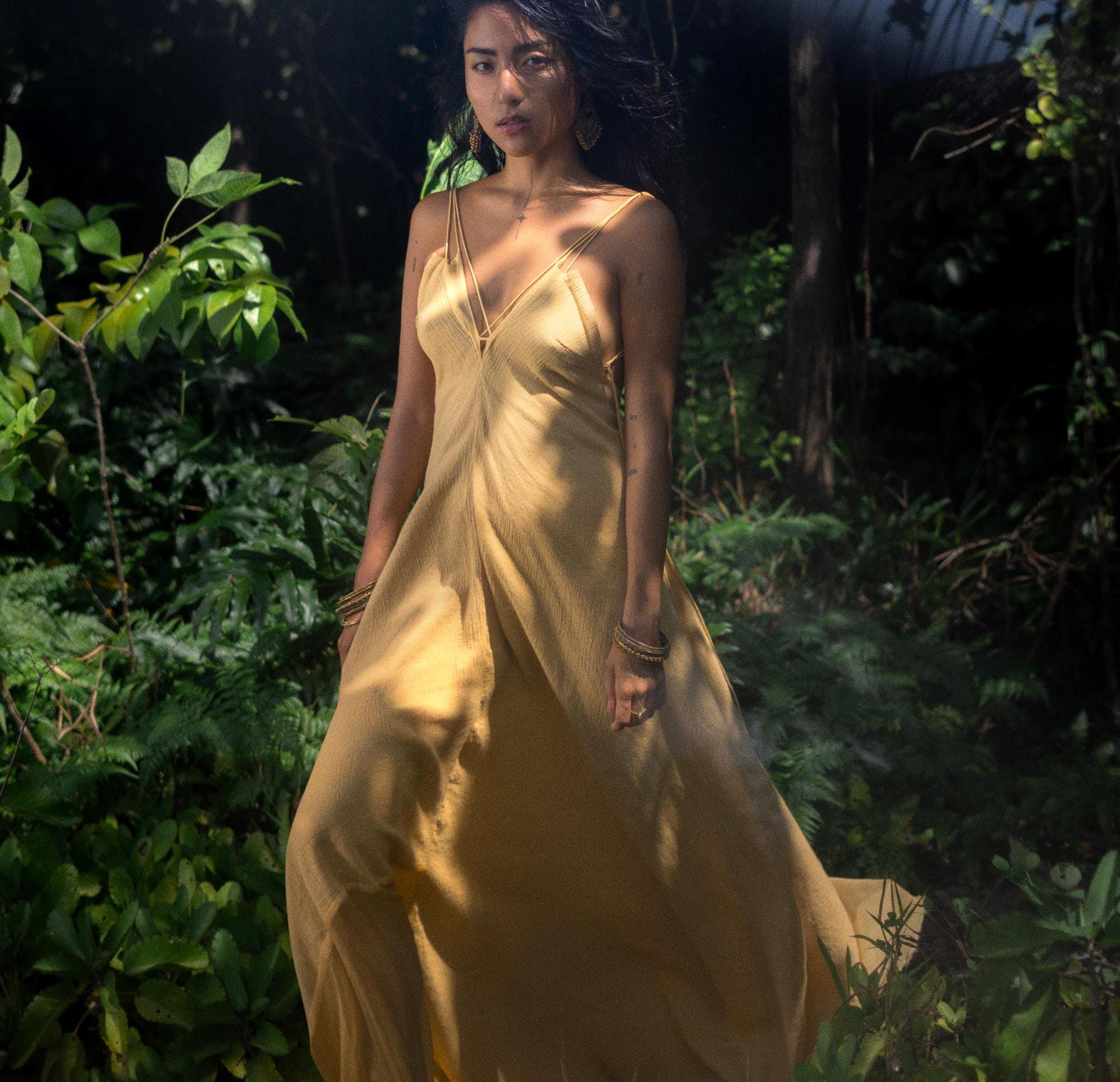 Yellow Gold Padma Dress Bohemian Goddess Beach Resort Yellow Gold Padma Dress Bohemian Goddess Beach Resort